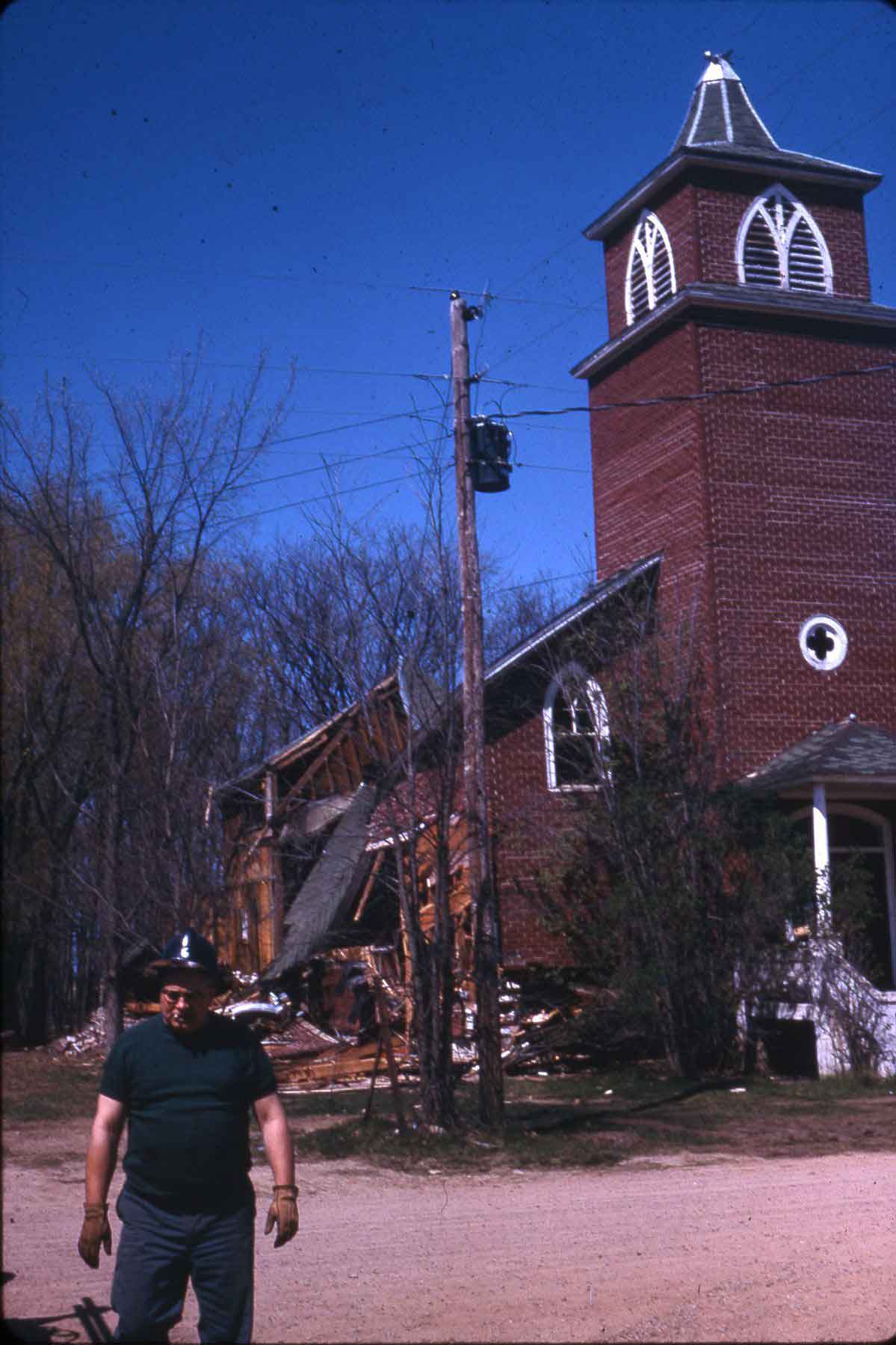 Burning of Old Willard Church