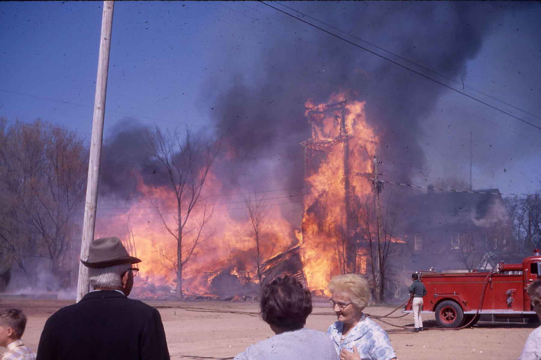 Burning of Old Willard Church