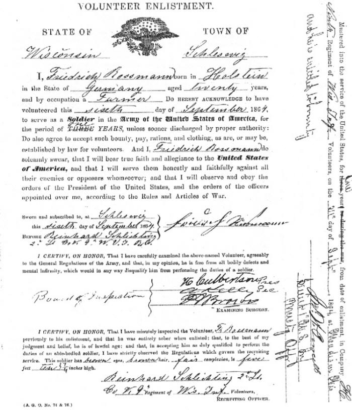 Rossman Military Record