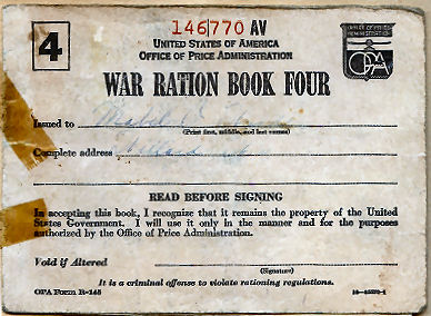 WWII Ration Card